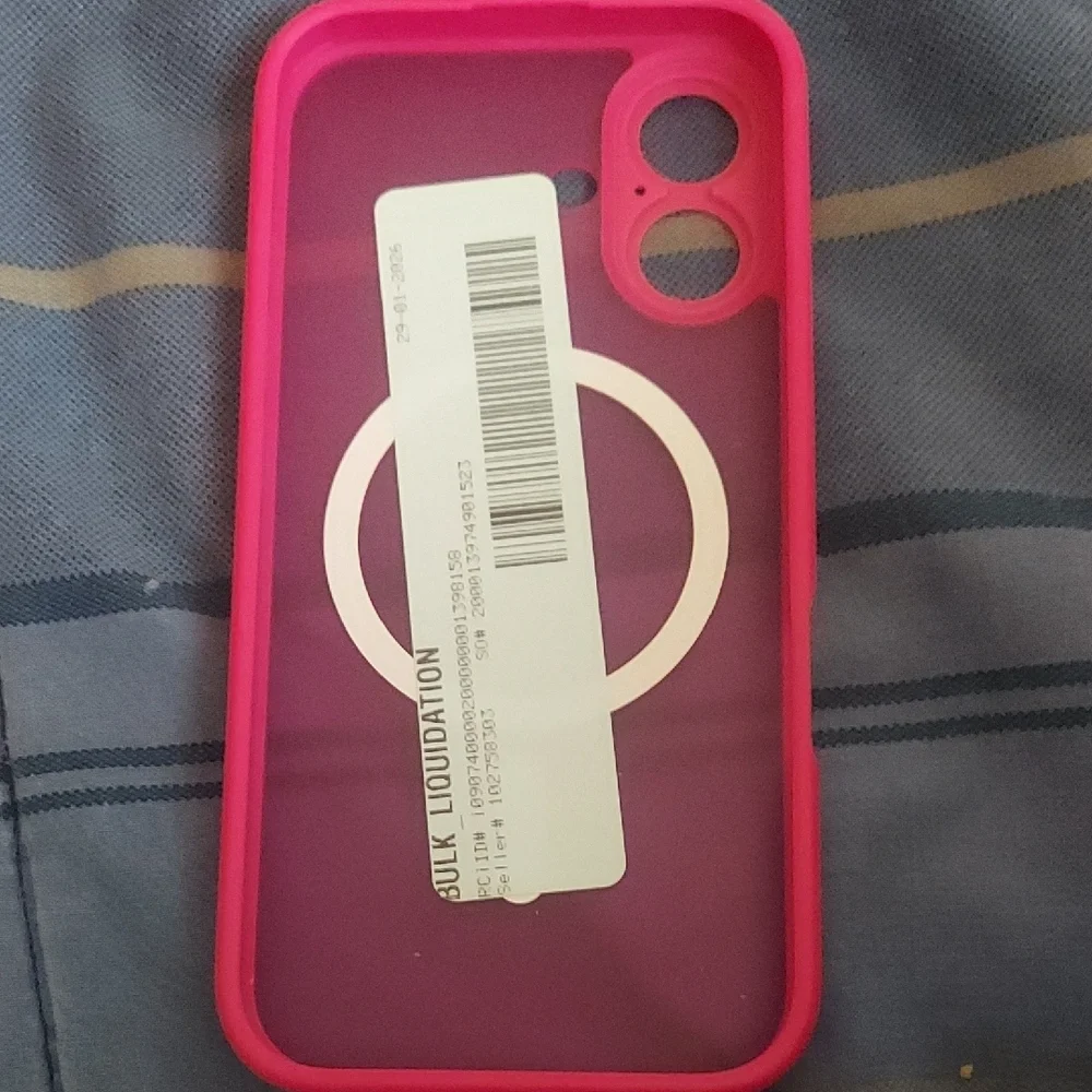 Apple Clear iPhone 17 Case with Hot Pink Bumper and MagSafe Ring